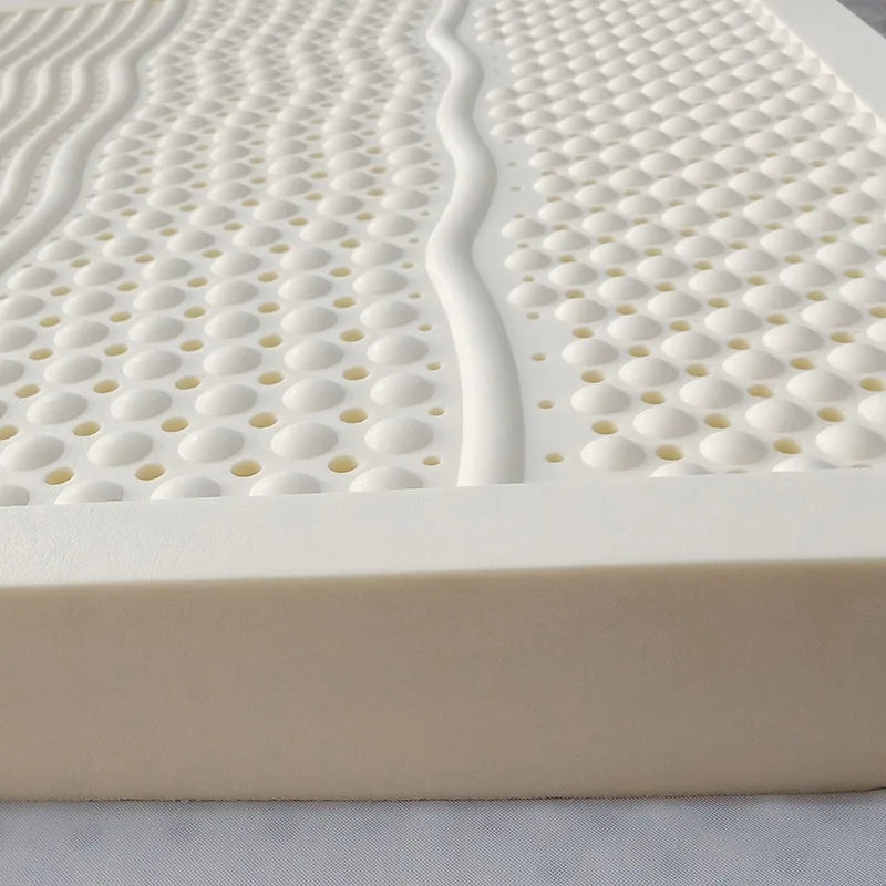 Cross-section showing latex core and layered construction