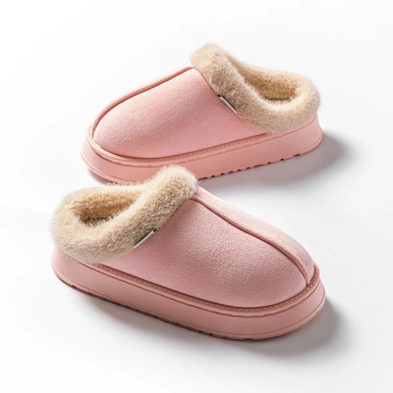 Pantoufles Moelleuses Femme en Faux Daim – Semelle EVA, Hiver