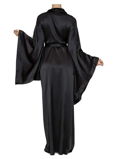 Chemise de Nuit Longue Satinée & Dentelle – Luxe & Féminité
