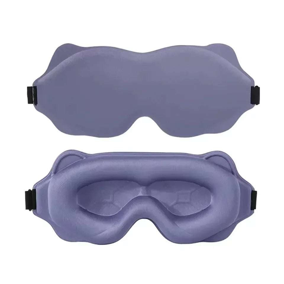 Masque de Sommeil 3D Rembourré — Bloque la Lumière, Ultra Doux