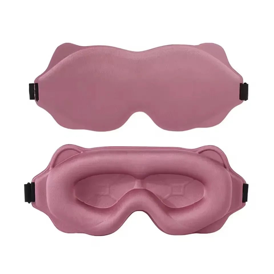 Masque de Sommeil 3D Rembourré — Bloque la Lumière, Ultra Doux