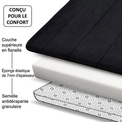 Tapis de Salle de Bain Velours Microfibre — Absorption Rapide & Confort