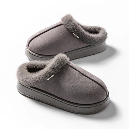 Pantoufles Moelleuses Femme en Faux Daim – Semelle EVA, Hiver