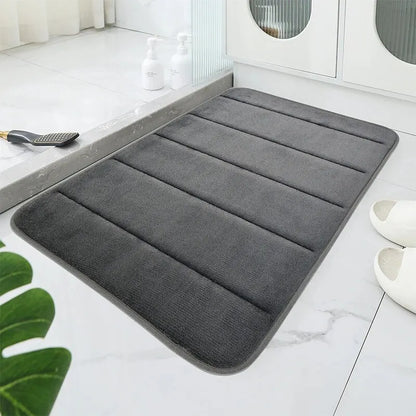 Tapis de Salle de Bain Velours Microfibre — Absorption Rapide & Confort