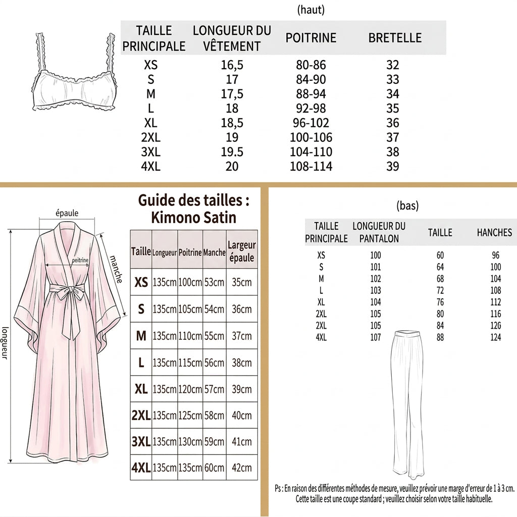 Robe Kimono Satin Maxi Crème – Ensemble Luxe pour Femme, Longueur au Sol