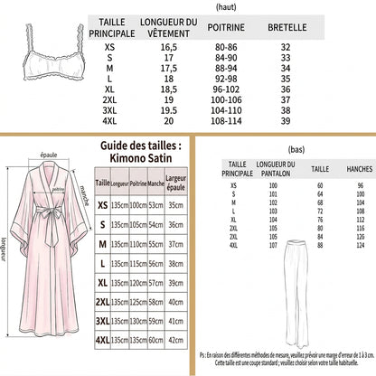 Robe Kimono Satin Maxi Crème – Ensemble Luxe pour Femme, Longueur au Sol