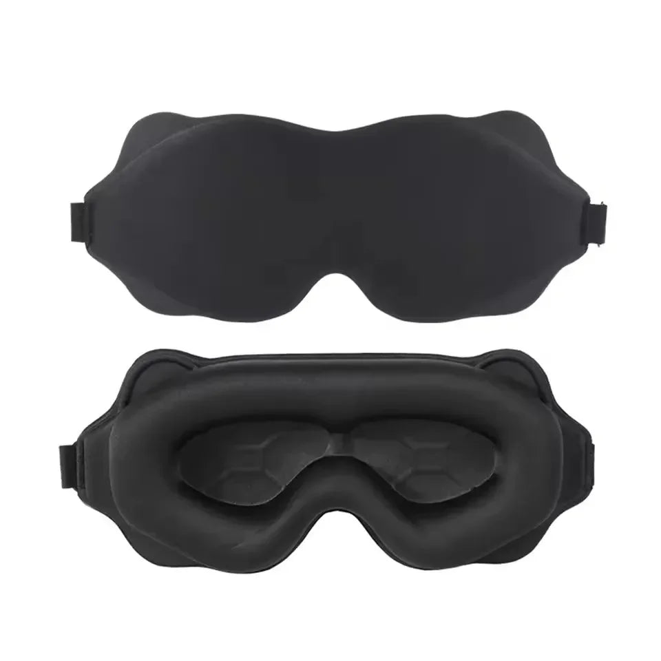 Masque de Sommeil 3D Rembourré — Bloque la Lumière, Ultra Doux