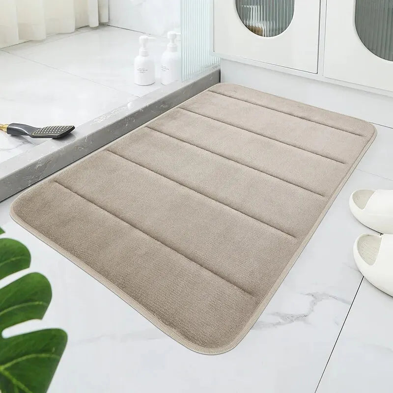 Tapis de Salle de Bain Velours Microfibre — Absorption Rapide & Confort