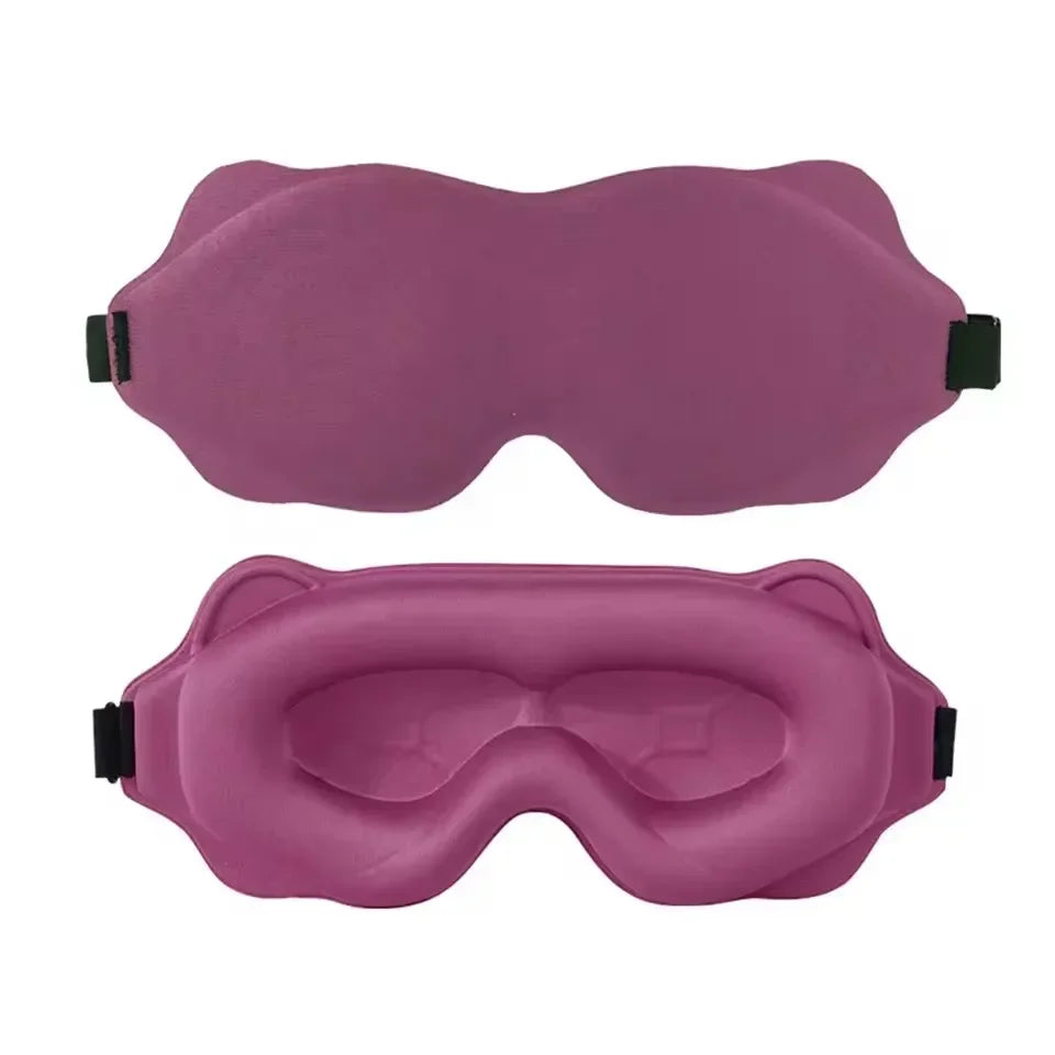 Masque de Sommeil 3D Rembourré — Bloque la Lumière, Ultra Doux