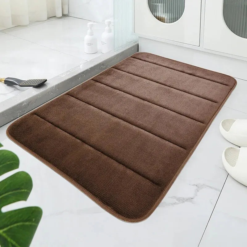 Tapis de Salle de Bain Velours Microfibre — Absorption Rapide & Confort