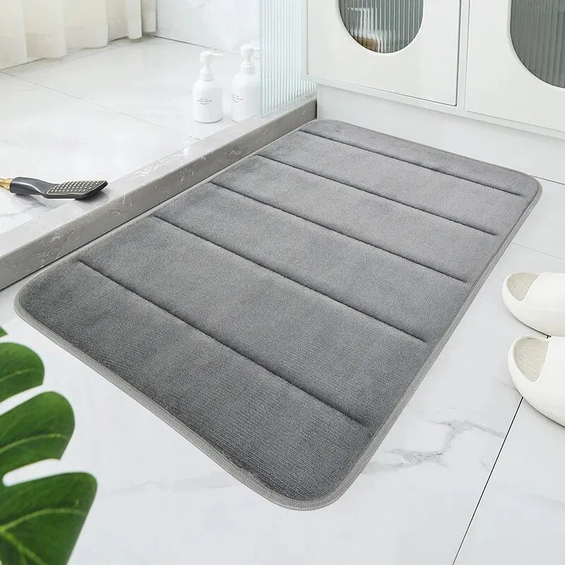 Tapis de Salle de Bain Velours Microfibre — Absorption Rapide & Confort
