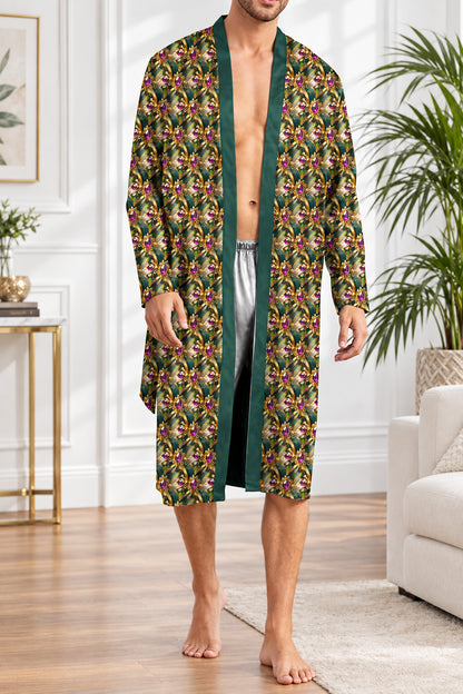 Robe de Chambre Longue Homme — Impression Numérique & Séchage Rapide