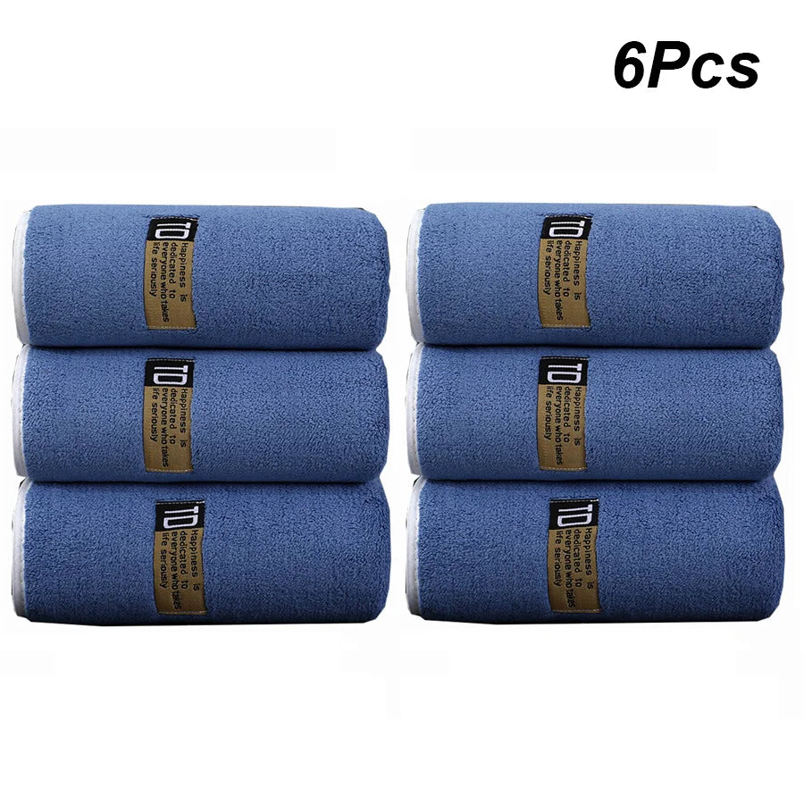 Lot de 6 Serviettes Microfibre 40×80 cm | Douces, Absorbantes & Séchage Rapide | 4 Coloris