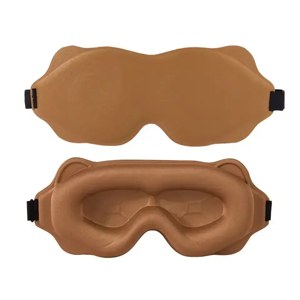 Masque de Sommeil 3D Rembourré — Bloque la Lumière, Ultra Doux