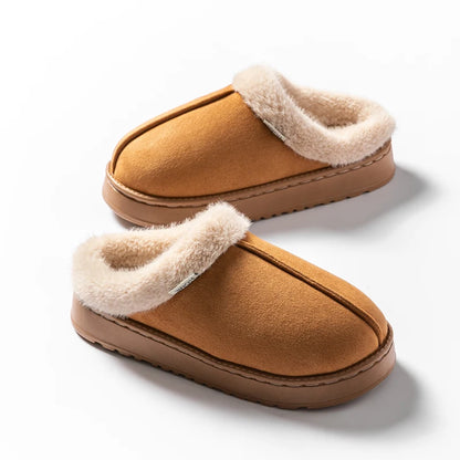 Pantoufles Moelleuses Femme en Faux Daim – Semelle EVA, Hiver