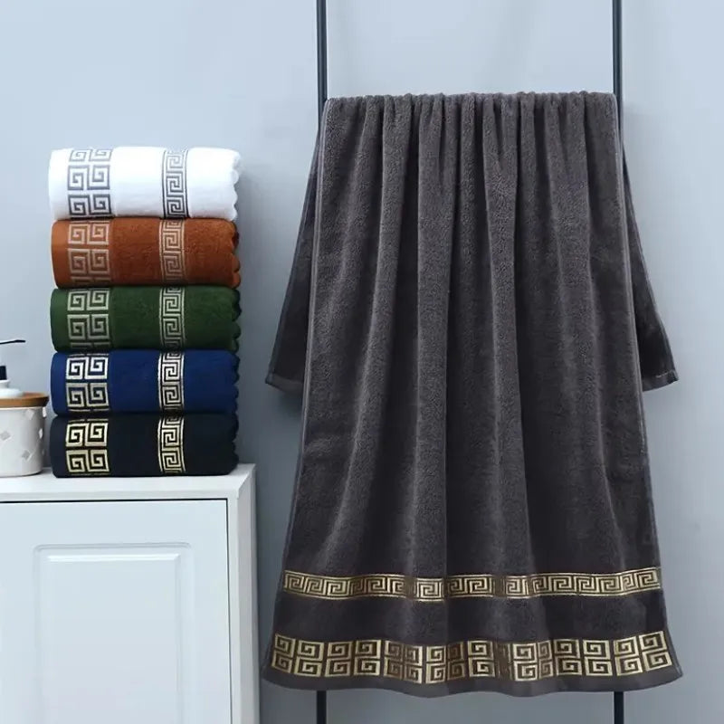 Ensemble de 2 Serviettes en Coton Peigné – Visage & Bain, 6 Coloris