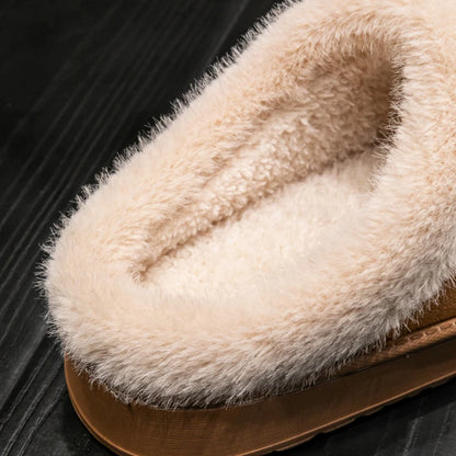 Pantoufles Moelleuses Femme en Faux Daim – Semelle EVA, Hiver