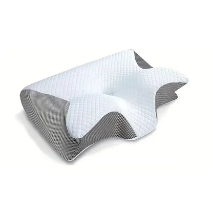 Oreiller À Mémoire de Forme Cervical – Profilé Papillon, Soulagement du Cou