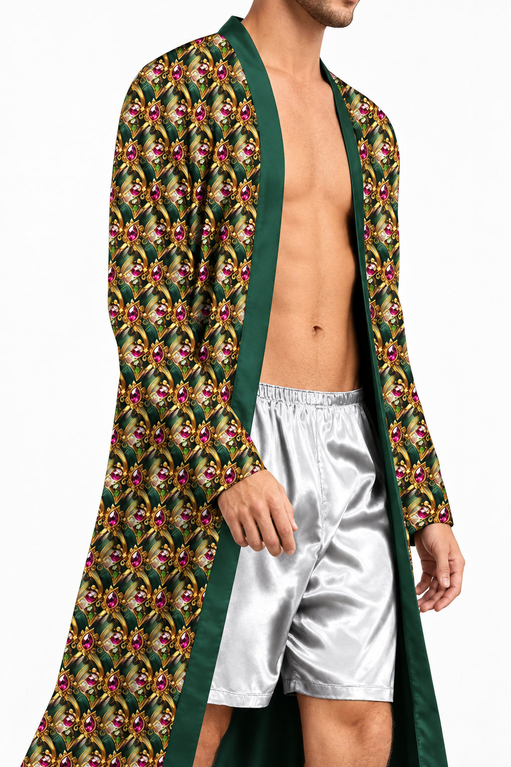 Robe de Chambre Longue Homme — Impression Numérique & Séchage Rapide