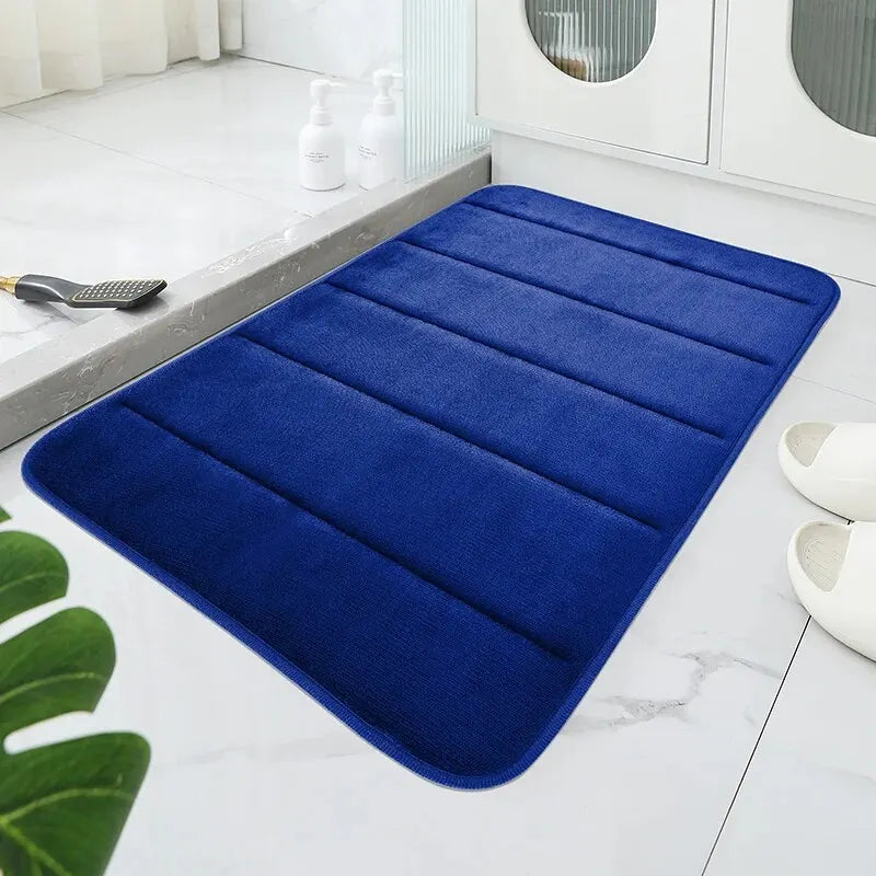 Tapis de Salle de Bain Velours Microfibre — Absorption Rapide & Confort